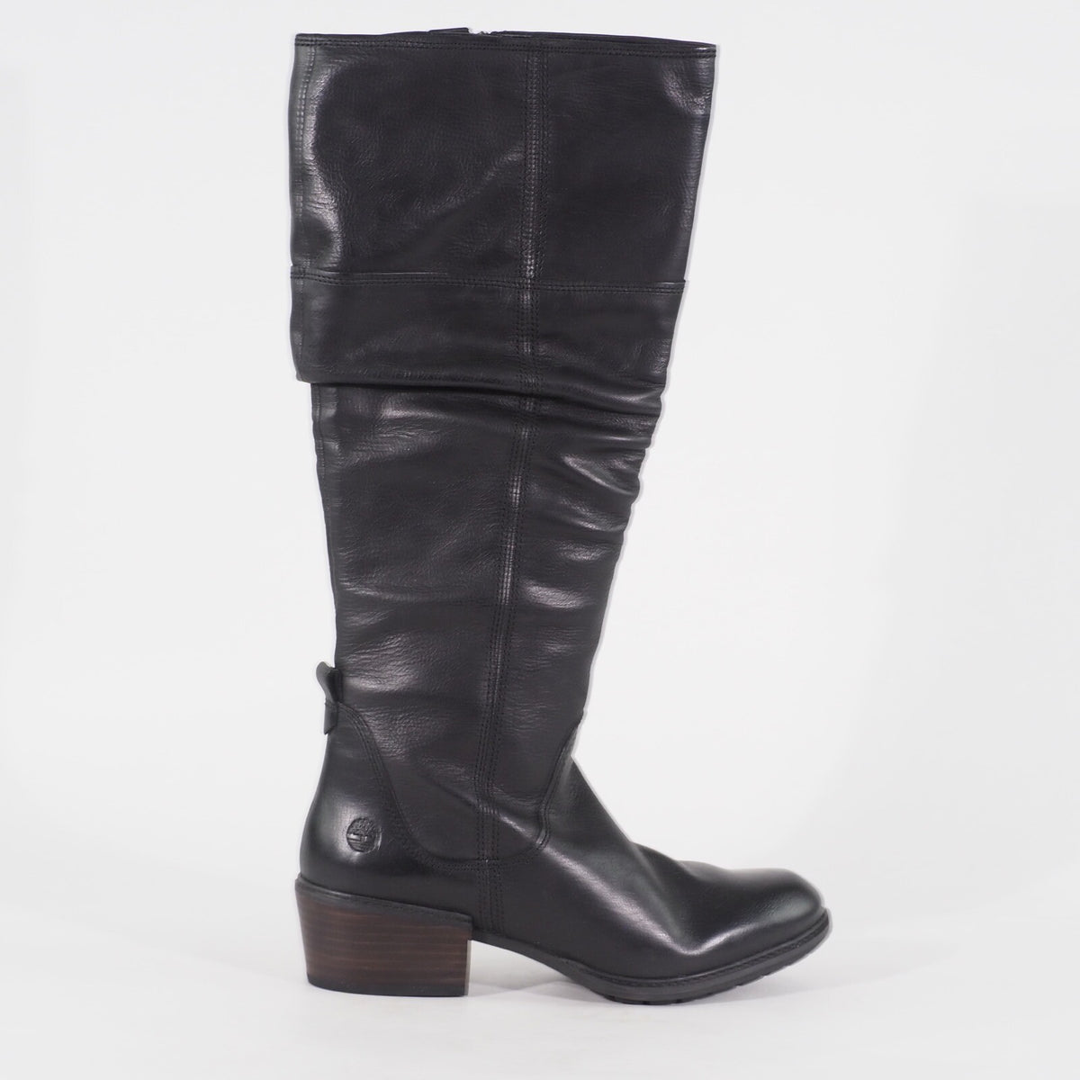 Womens Timberland Sutherlin Bay Tall A1T33 Black Leather Side Zip Walking Boots