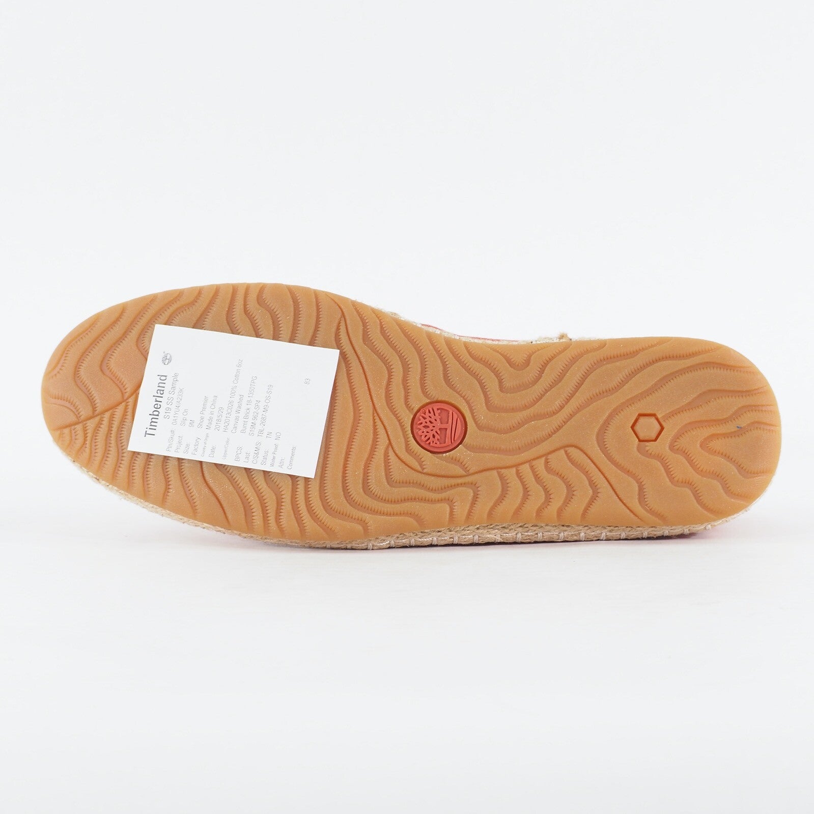 Mens Timberland Surfs Edge A233K Burnt Brick Red Canvas Slip On Casual Shoes