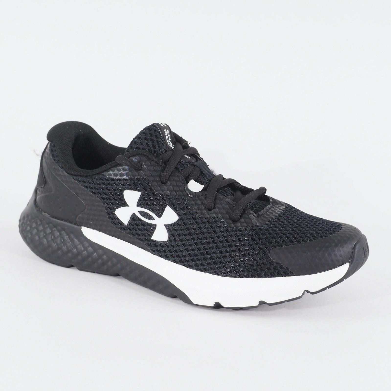 Womens Under Armour Charged Surge 3 Black Mesh Running Lace Up Sports Trainers