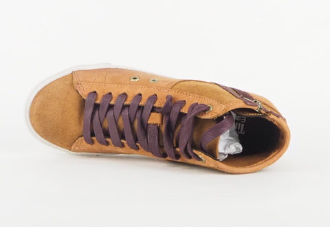 Womens Timberland Earhkeeper Glastenbury Side Zip 8437A Leather Tan Hi Trainers