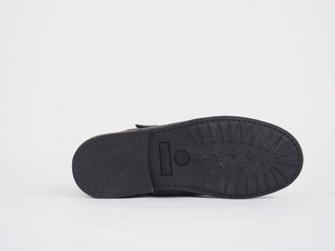 Girls Timberland Brixham Fold Down A1C4C Grey Leather Zip Up Casual Ankle Boots