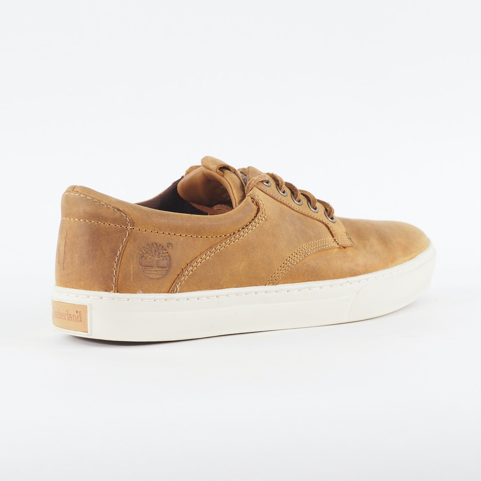 Mens Timberland Leather Oxford A12CY Wheat Brown Leather Lace Up Casual Shoes