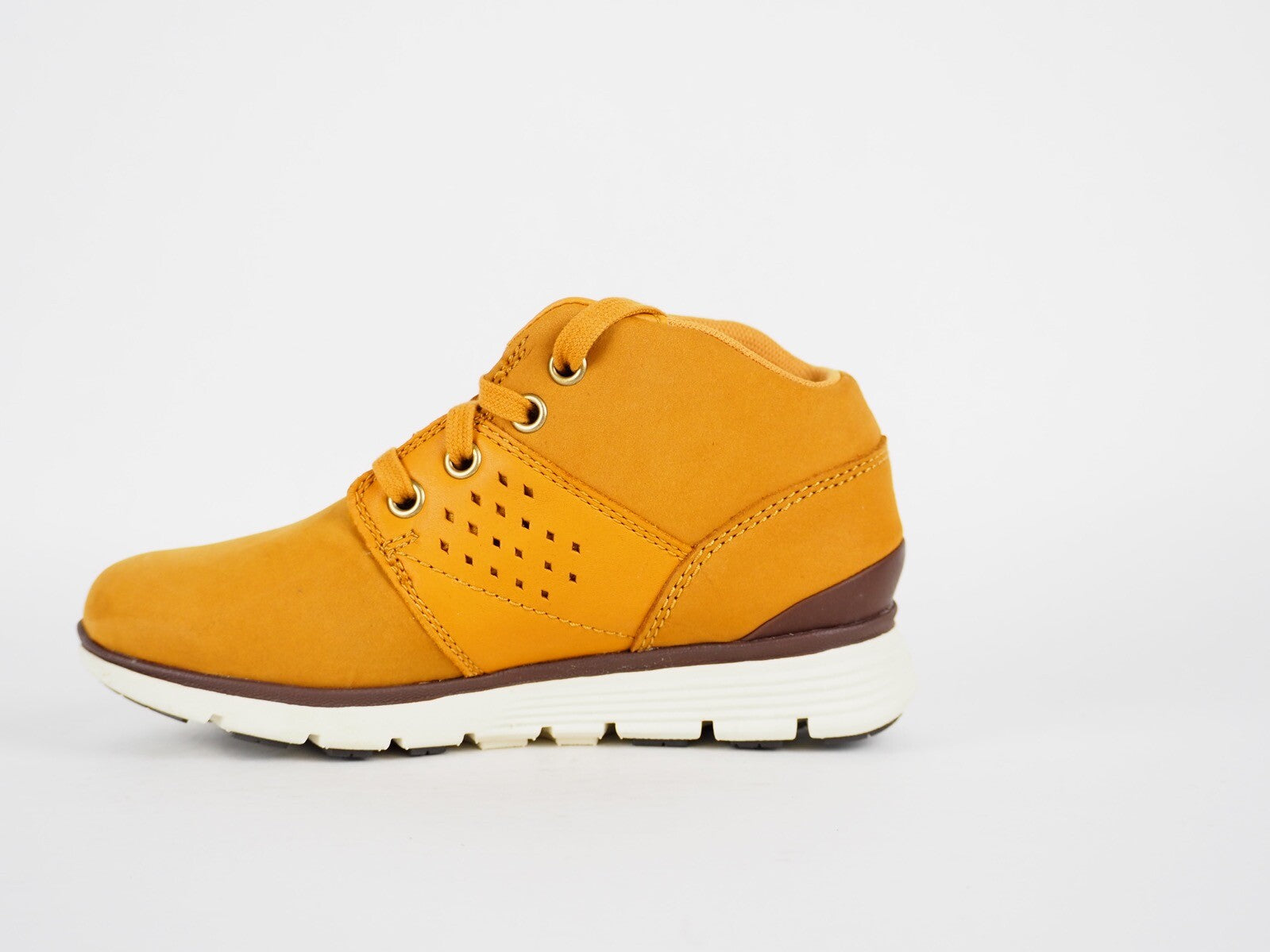 Boys Timberland EK A1FHI Wheat Leather Lace Up Trainers Warm Kids Shoes