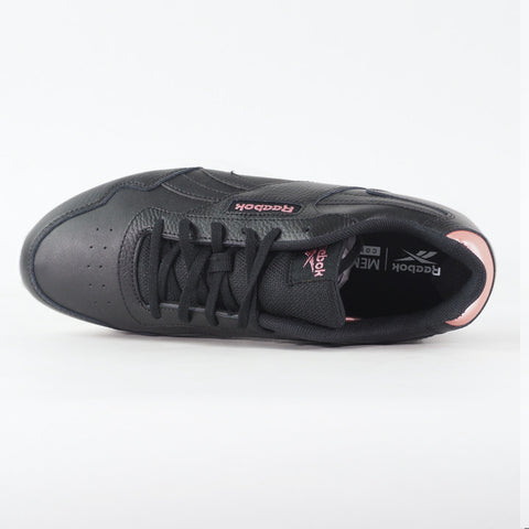 Womens Reebok Glide Ripple Double ID1961 Black Leather Lace Up Casual Trainers