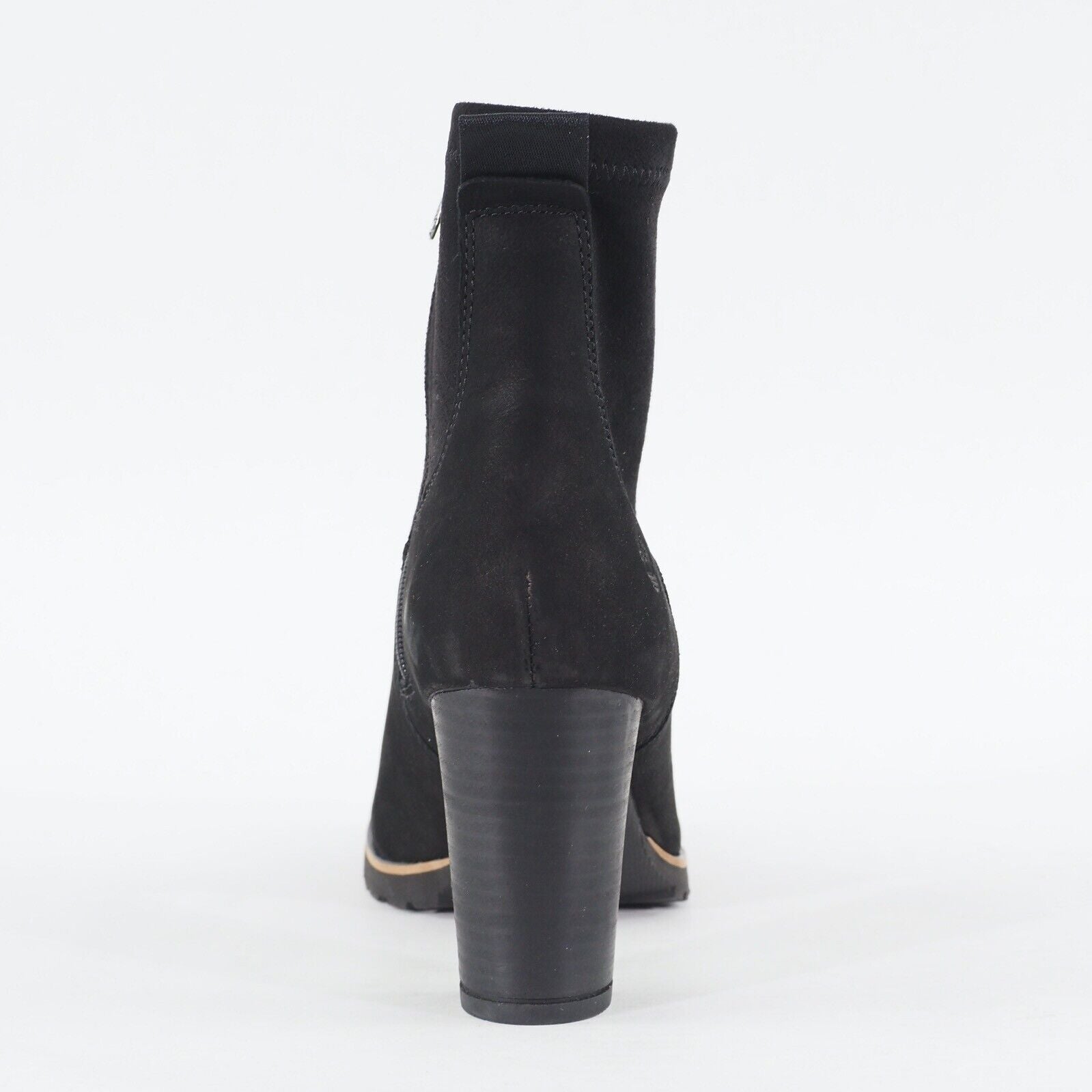 Womens Timberland Leslie Anne A23H5 Black Nubuck Side Zip Casual Heeled Boots