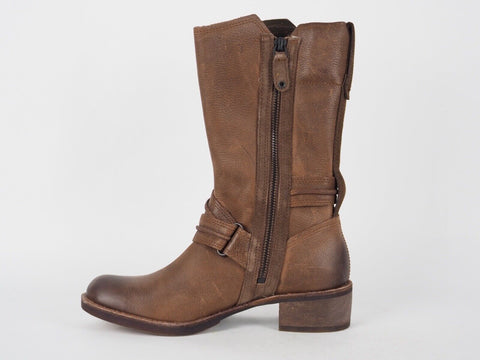 Womens Timberland Whittemore A12I1 Dark Brown Leather Side Zip Winter Boots
