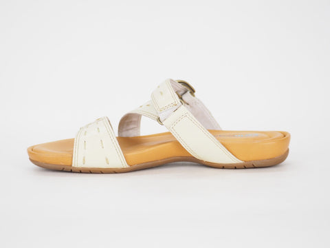 Womens Timberland Pleasant Bay 25638 White Leather Slider Casual Summer Slippers
