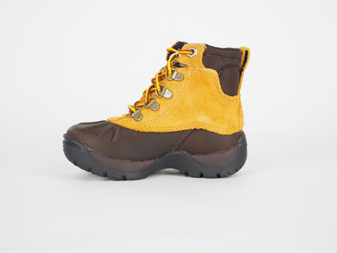 Boys Girls Timberland Mallard 1084R Brown Wheat Leather Lace Waterproof Boots