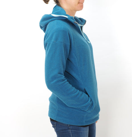 Womens Jack Wolfskin 5007701 Moroccan Blue Zip Up Warm Fleece Hiking Sweatshirt