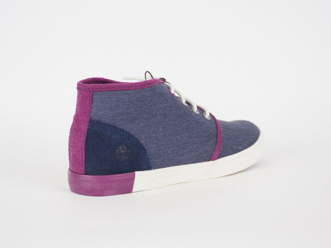 Womens Timberland Newport Bay Canvas A17J8 Purple Blue Laced Chukka Trainers