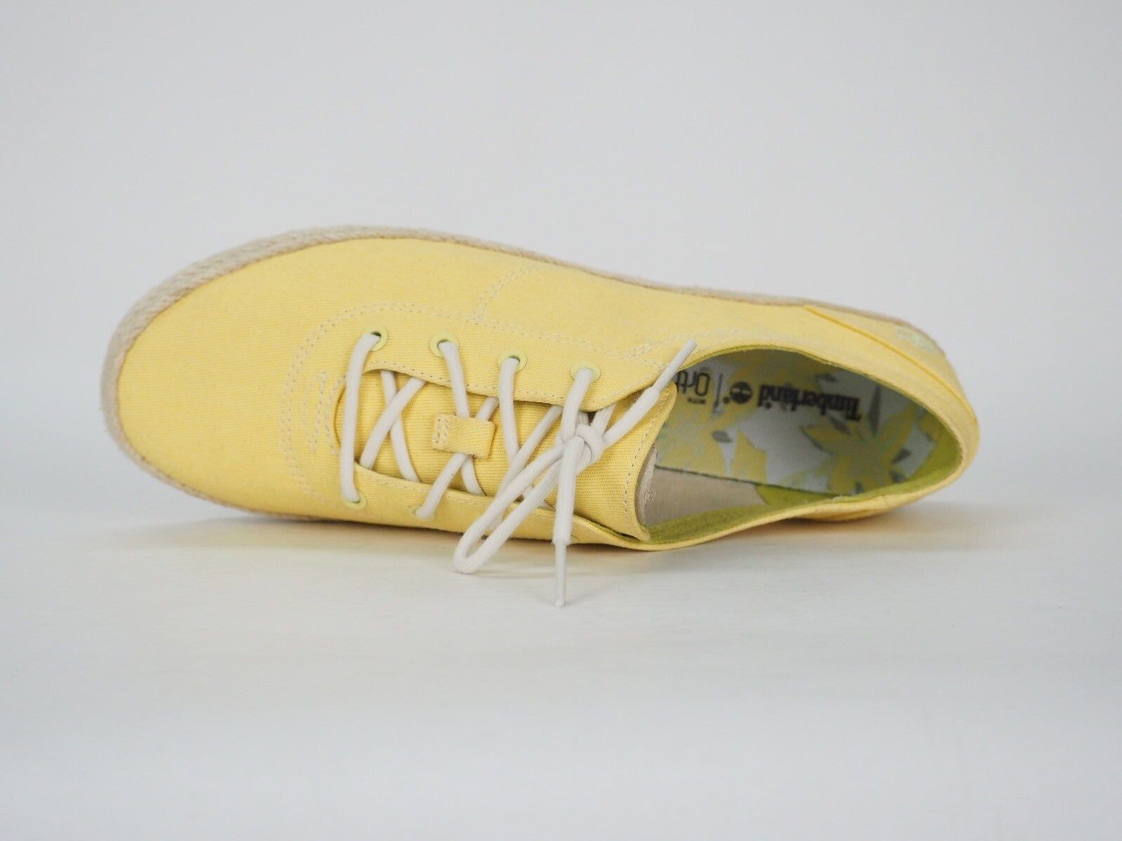 Womens Timberland Cascobay Juteox A1FXB Yellow Light Casual Lace Up Low Trainers