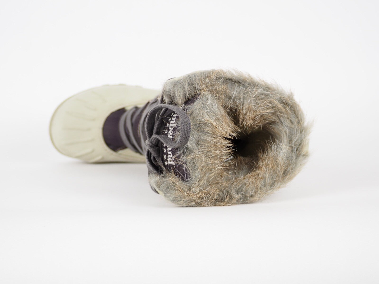 Womens Timberland Mount Holly 3468R Beige Leather Tall Lace Up Warm Snow Boots