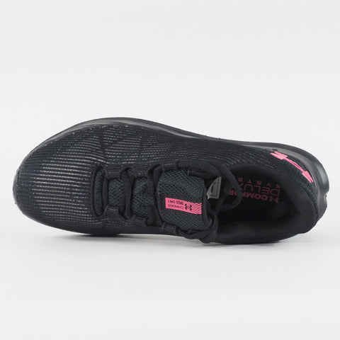 Womens Under Armour Speed Swift Black Pink Mesh Running Lace Up Sports Trainers