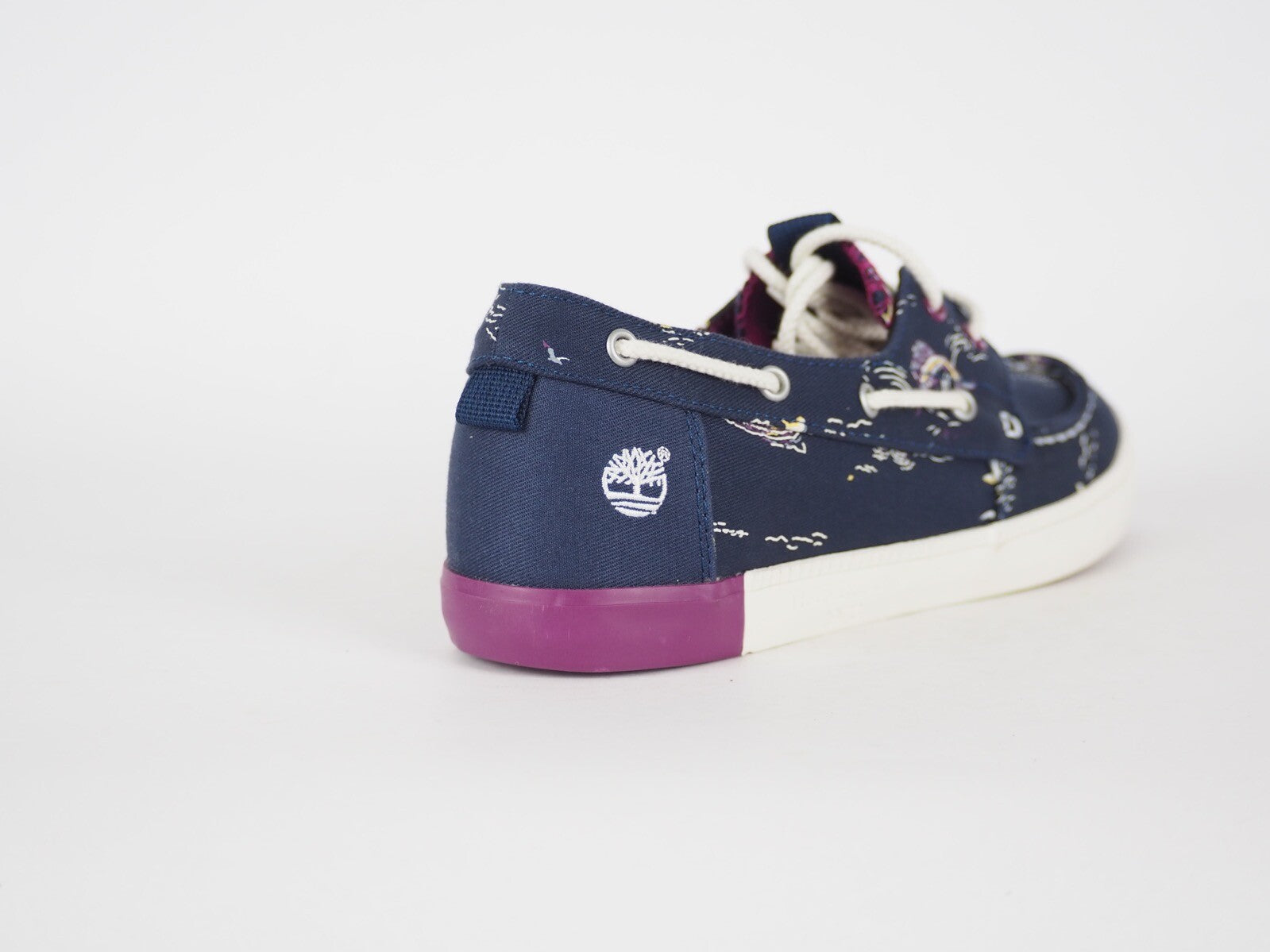 Womens Timberland Newport Bay Canvas A15N6 Navy Blue Lace Up Casual Boat Shoes