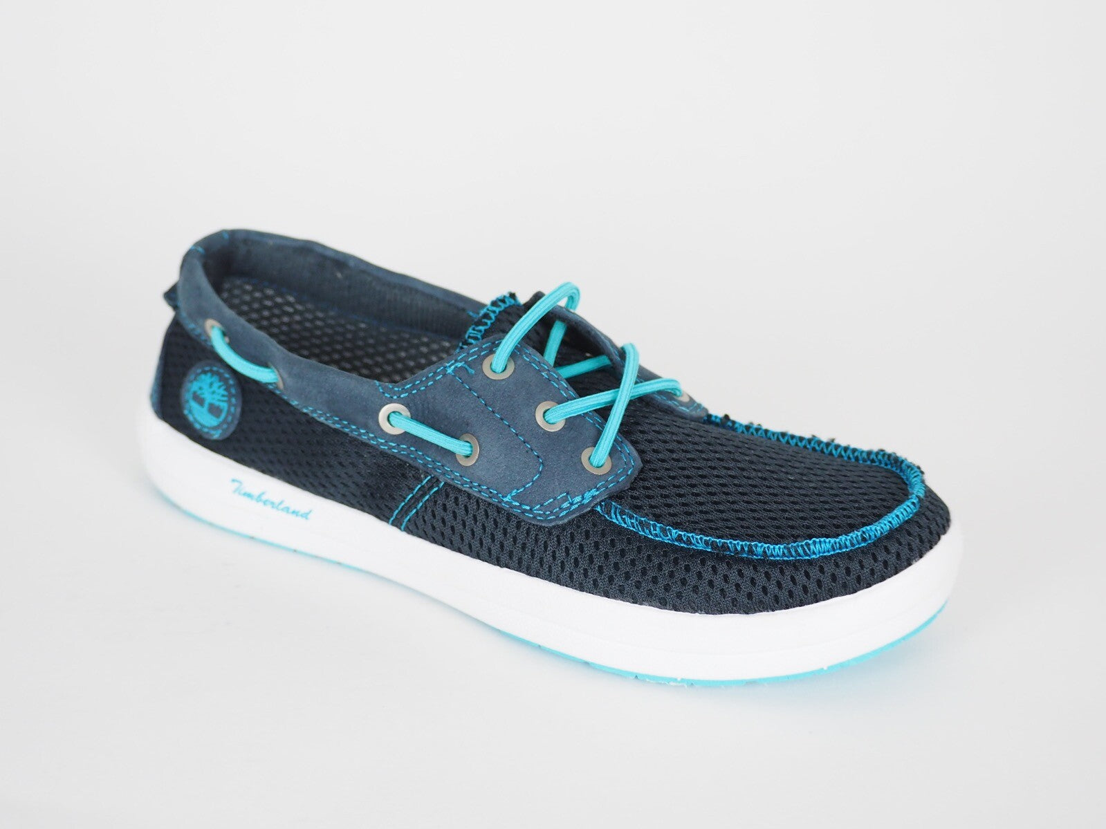 Womens Timberland EK Seneca 37321A Blue Leather Breathable Light Mesh Shoes