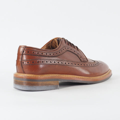 Mens John White Wroxton 11387 Dark Warm Brown Leather Lace Formal Oxford Shoes