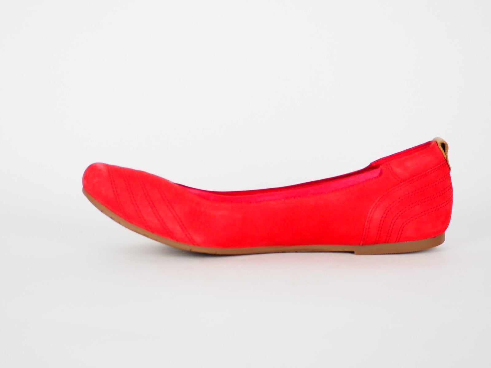 Womens Timberland EK Elsworth 8941R Red Suede Slip On Ballerina Shoes