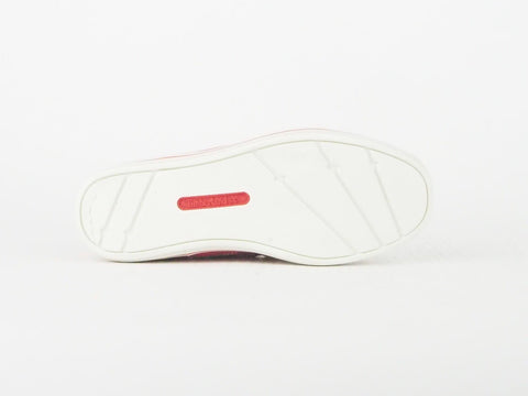 Kids Timberland 2 Eye Boat 7272R Red Leather Casual Slip On Shoes 