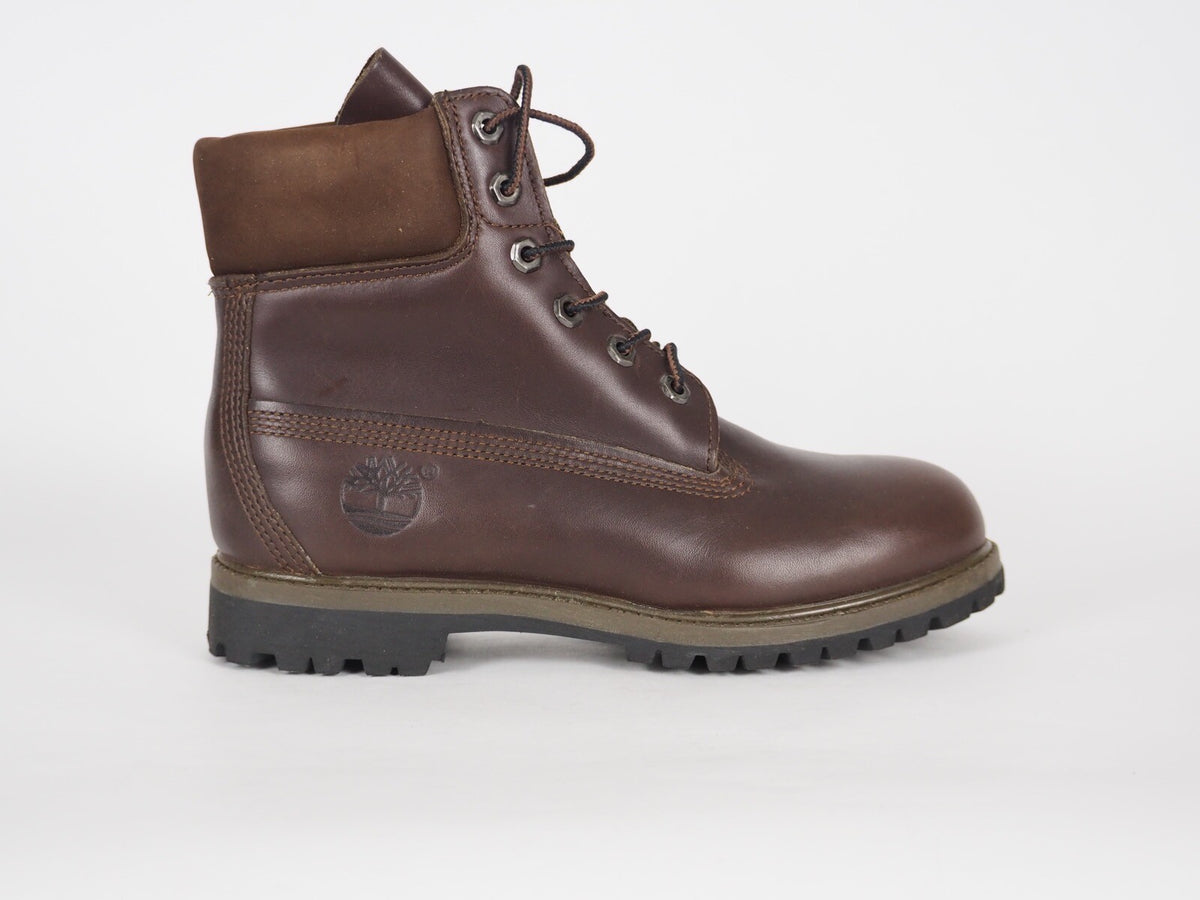 Womens Timberland 6 In Premium 20309 Dark Brown Leather Lace Up Chukka Boots