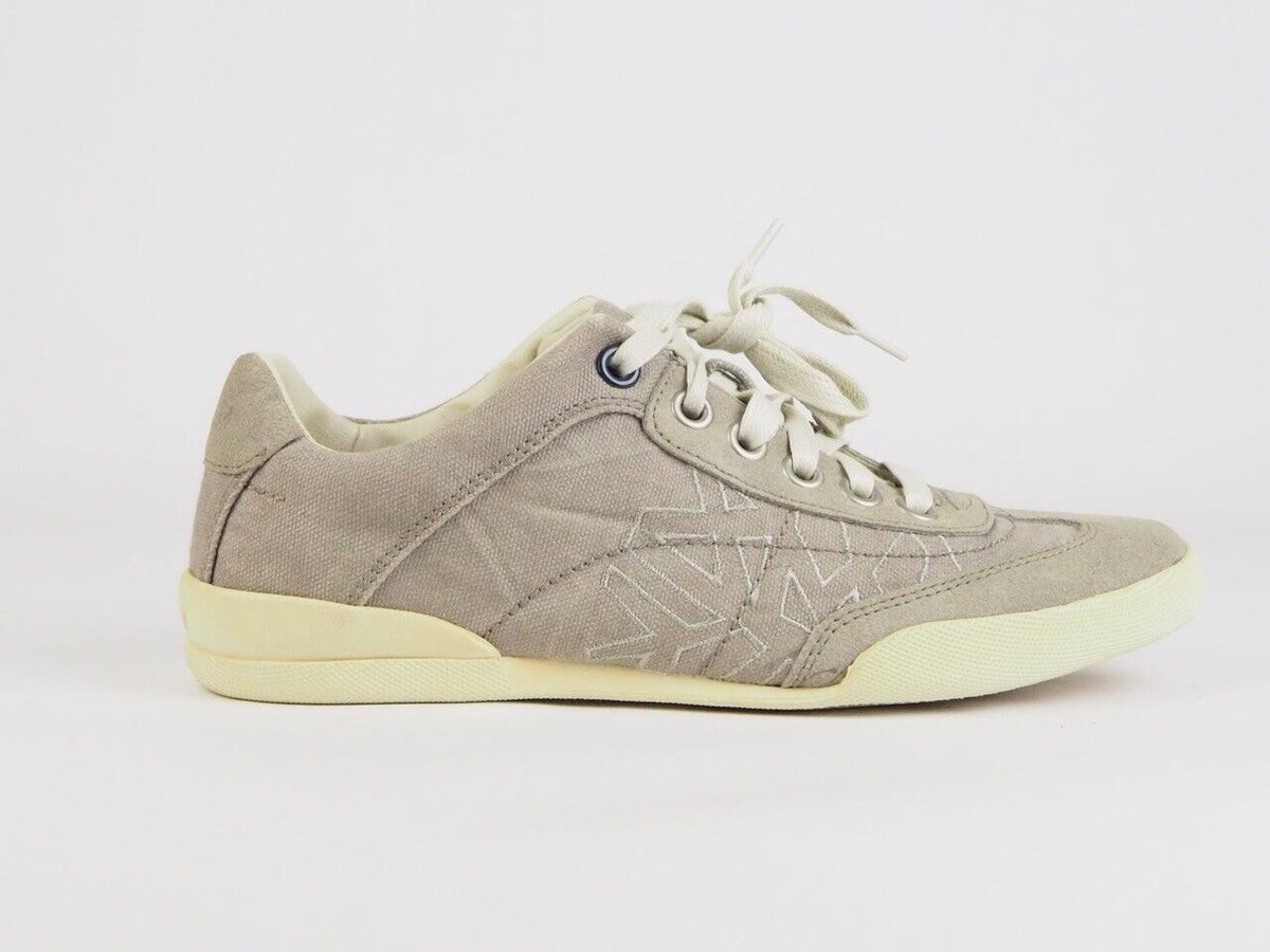Mens Timberland Ek Split Cup Canvas Ox 5801R Grey Leather Lace Up Oxford Shoes