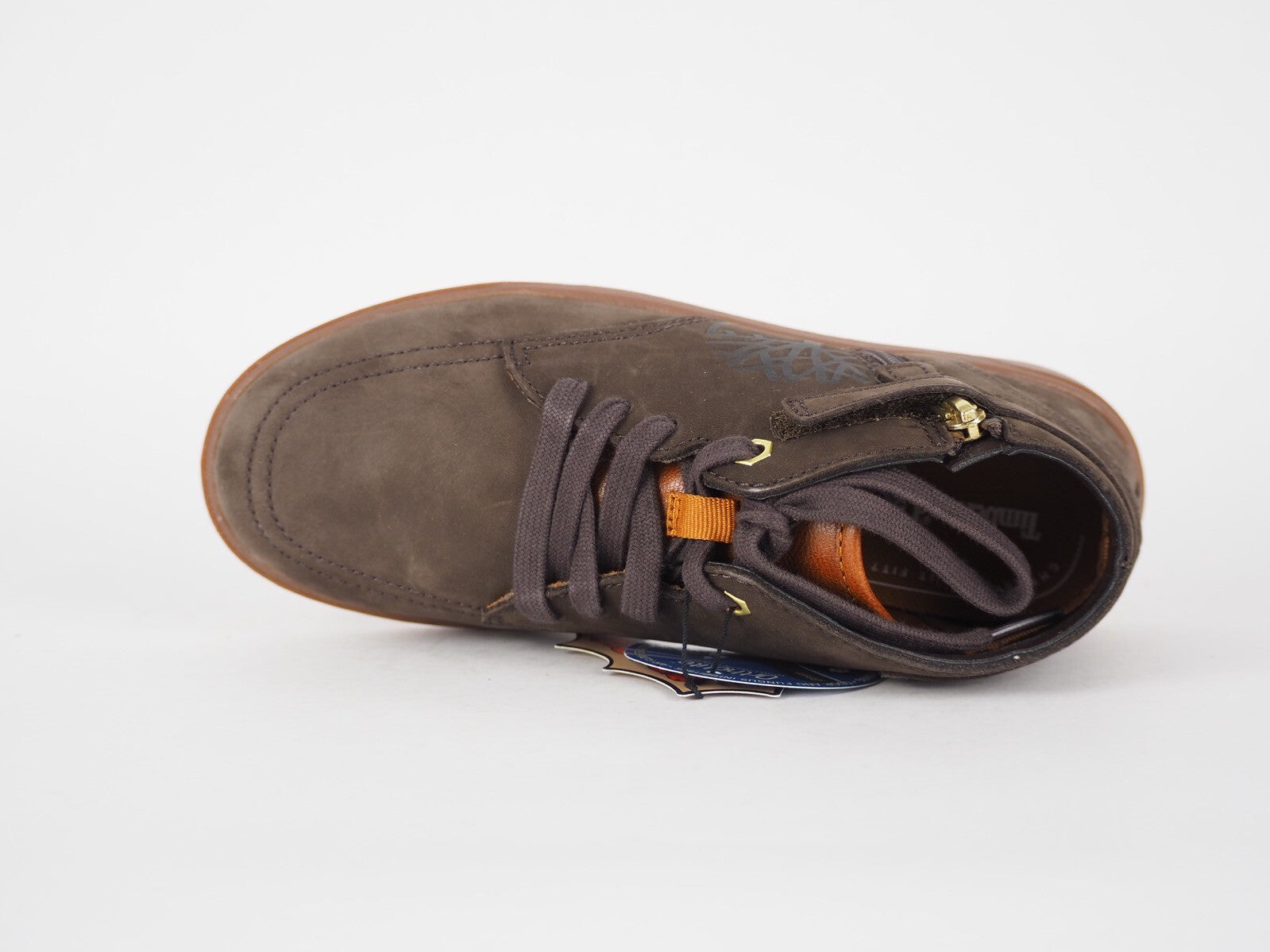 Boys Timberland Groveton A18JJ Brown Leather Trainers Casual Kids Chukka Boots