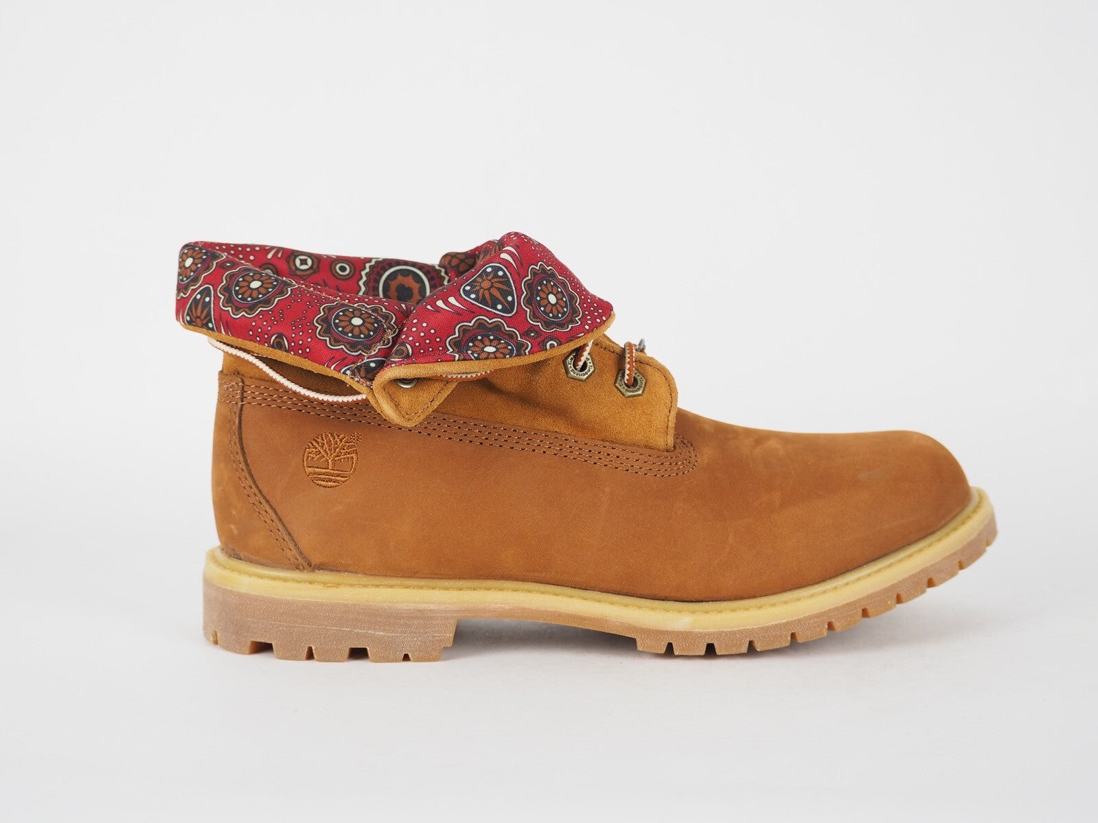 Womens Timberland Authentics 8260A Rust Nubuck Leather Fold Over Chukka Boots