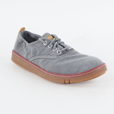 Mens Timberland EK Handcraft 4 Eye 5309A Grey Canvas Lace Up Low Casual Shoes