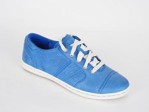 Womens Timberland EK Northprt 8039A Blue Leather Lace Up Casual Low Trainers