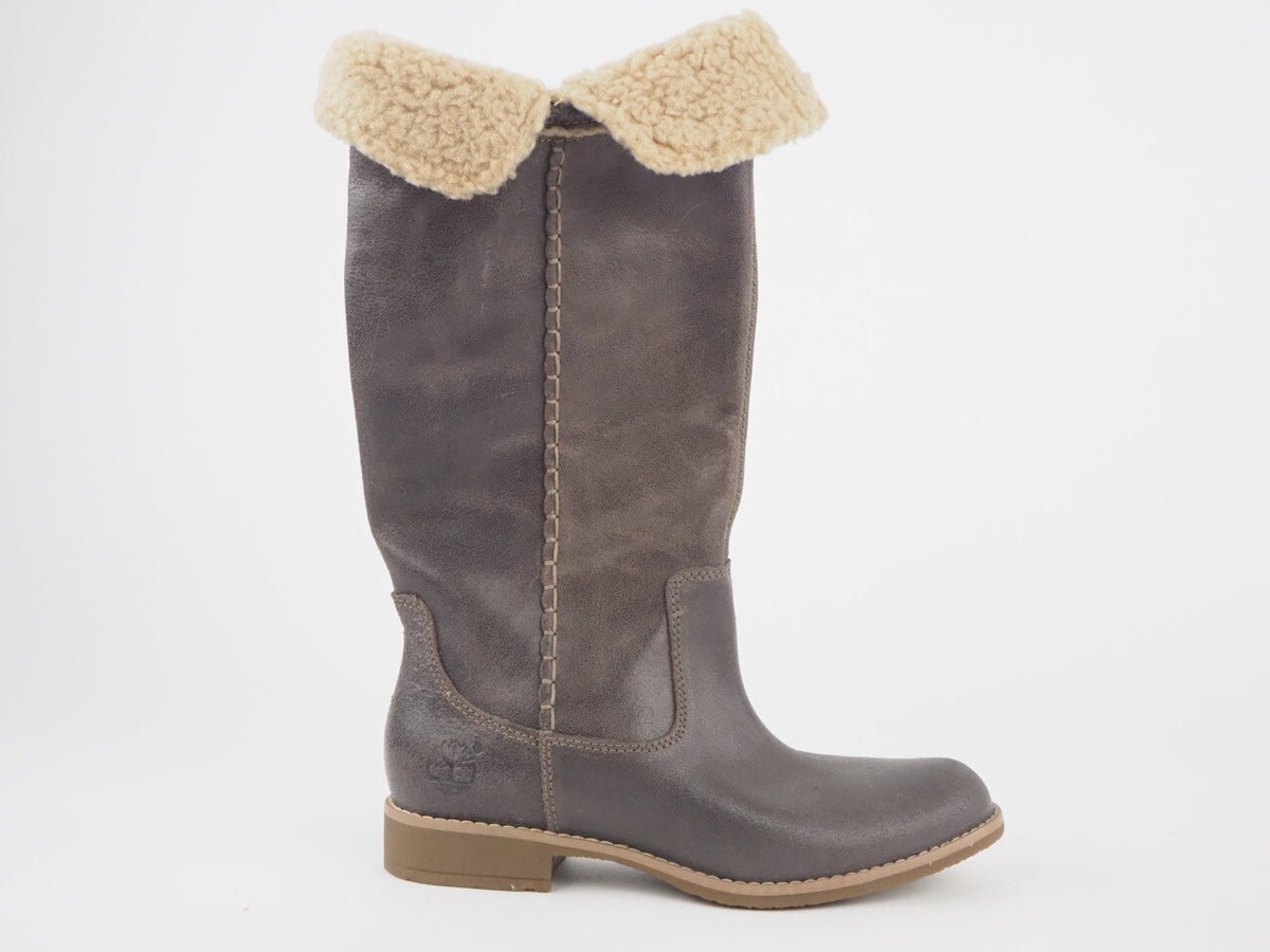 Womens Timberland Shoreham Fold Down 25670 Brown Leather Tall Boots
