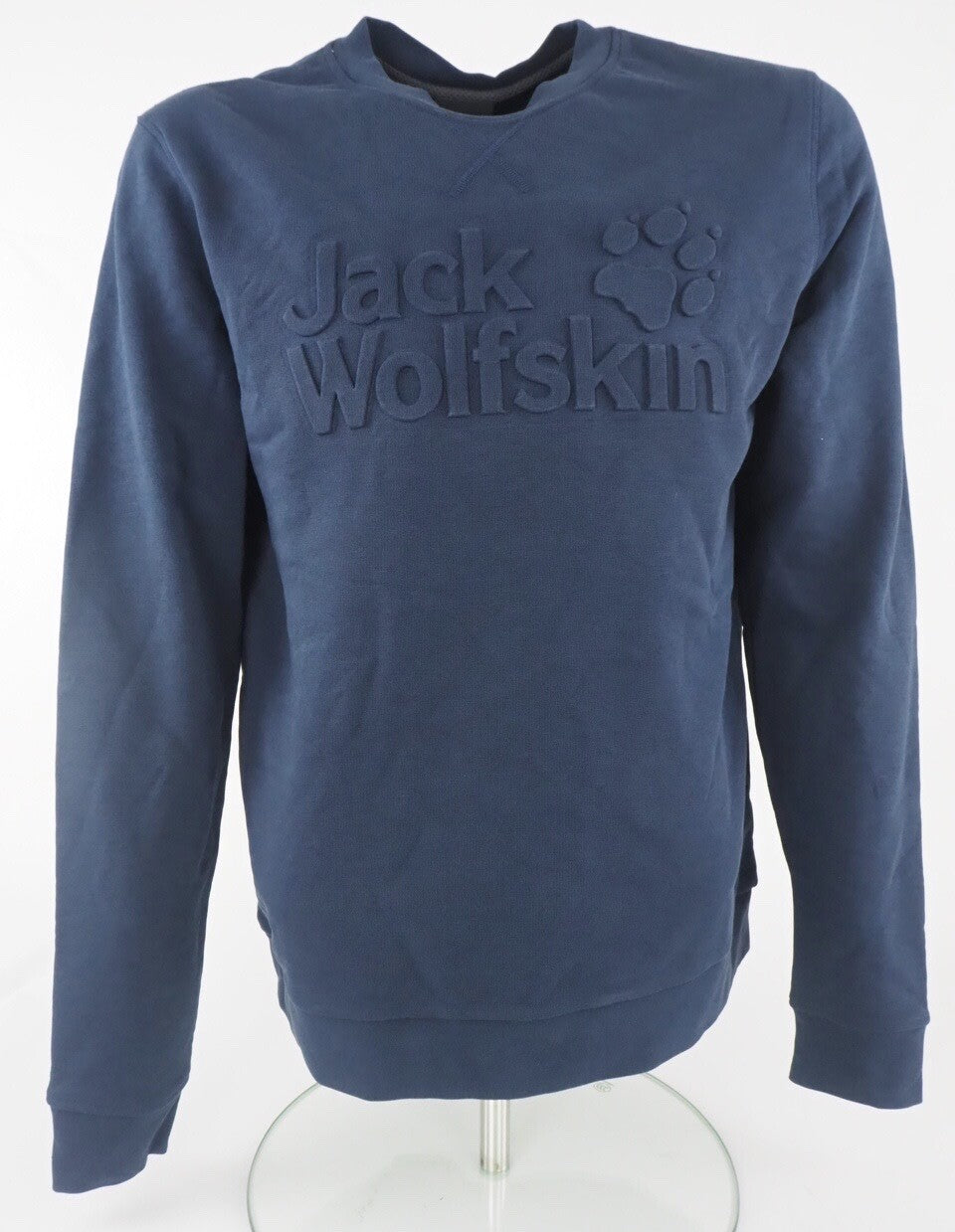 Mens Jack Wolfskin Logo Night Blue Sweatshirt