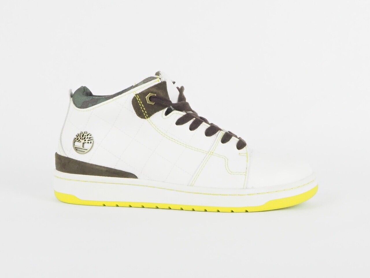 Mens Timberland Iteza Chukka 6050A White Leather Lace Up Hi Trainers