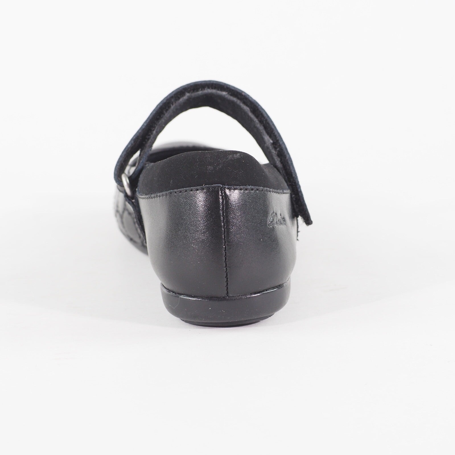 Girls Clarks Dance Buzz Black Leather Leader One Strap School Walking Shoes