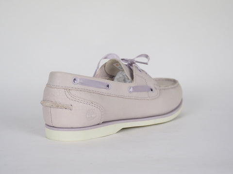 Womens Timberland Classic A1W9Y Light Purple Leather Casual Boat Shoes UK 5