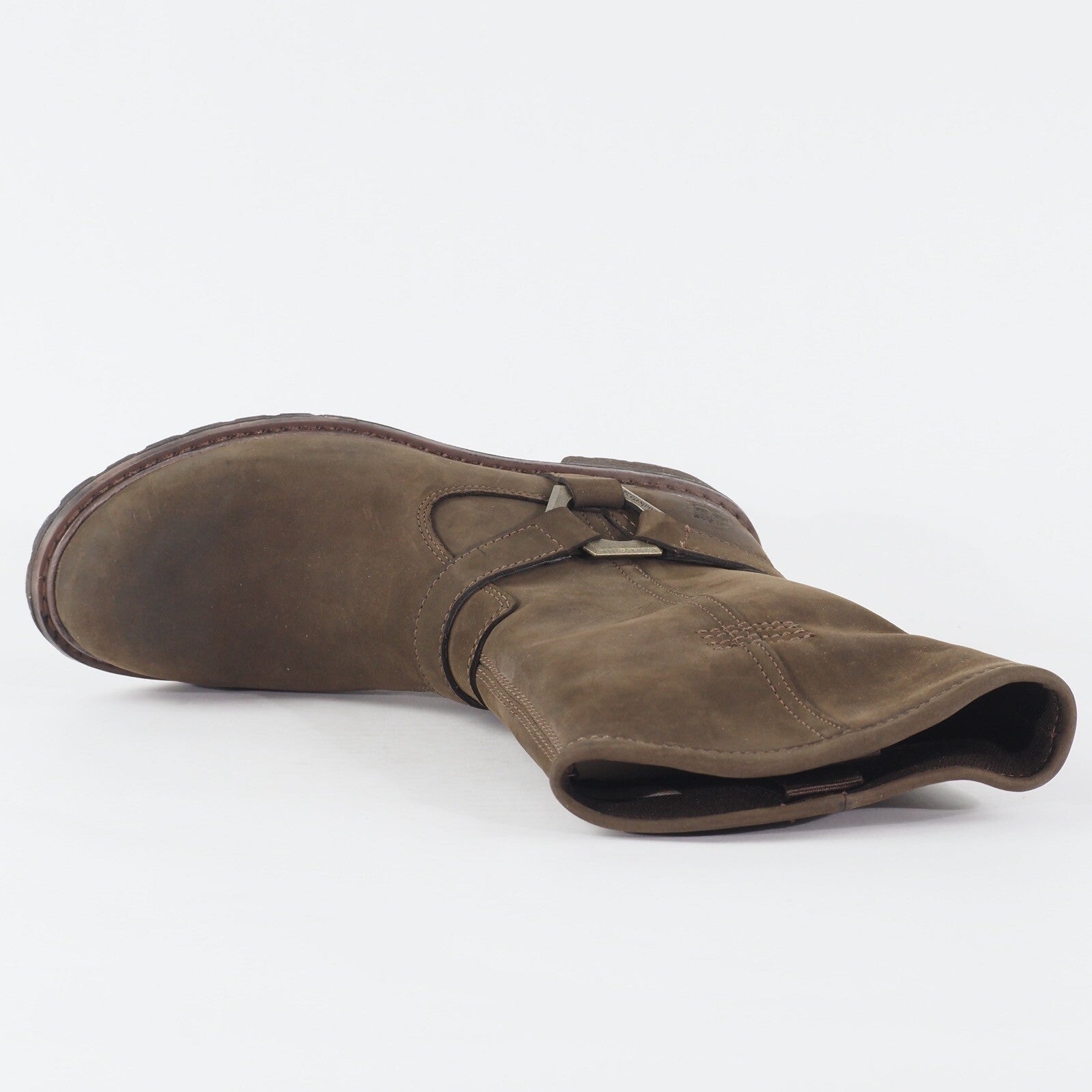 Womens Timberland EK Stoddard Mid 8603A Brown Leather Casual Pull On Boots