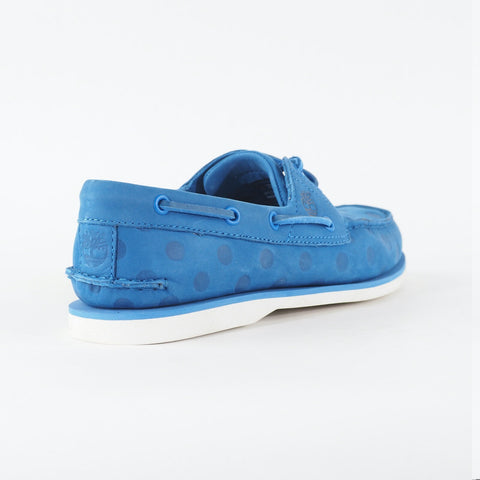 Mens Timberland Classic 2 Eye A181Y Medium Blue Leather Lace Casual Boat Shoes