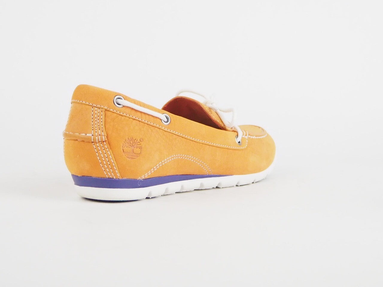 Womens Timberland Ek Harborside 1 Eye 8213B Wheat Leather Lace Up Loafers