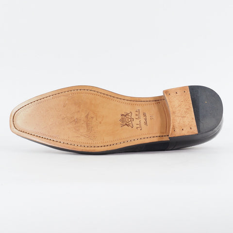 Mens John White Boswell Black Navy Leather Lace Up Oxford Formal Shoes