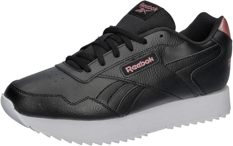 Womens Reebok Glide Ripple Doubl ID1961 Casual Walking Lace Up Black Trainers