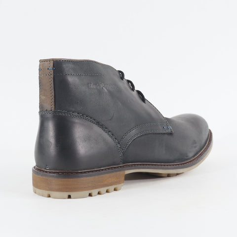 Mens Hush Puppies Benson Rigby HM01251 001 Black Leather Lace Up Casual Boots