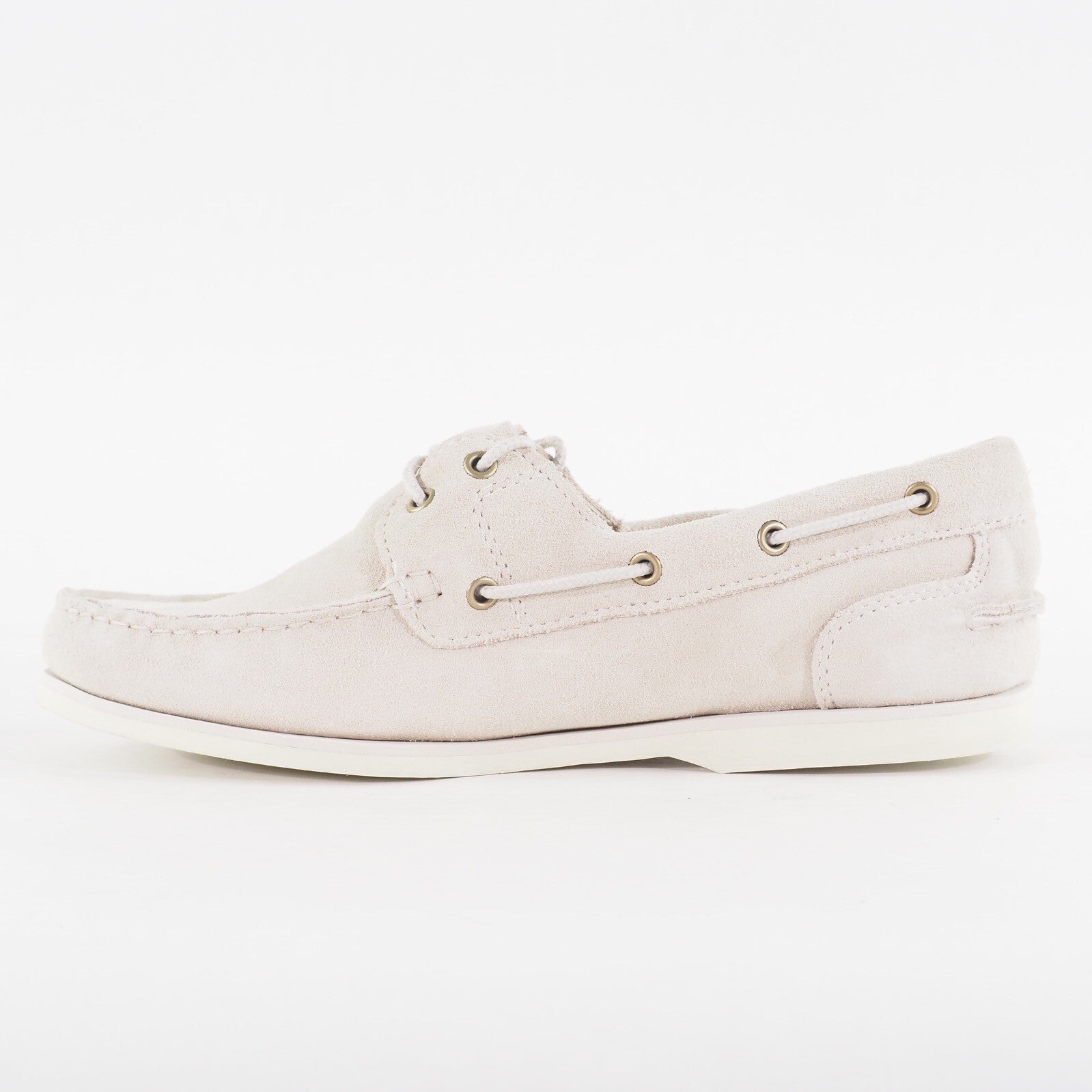 Womens Timberland Classic A1HNL Off White Leather Lace Up Casual Boat Shoes