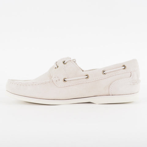 Womens Timberland Classic A1HNL Off White Leather Lace Up Casual Boat Shoes