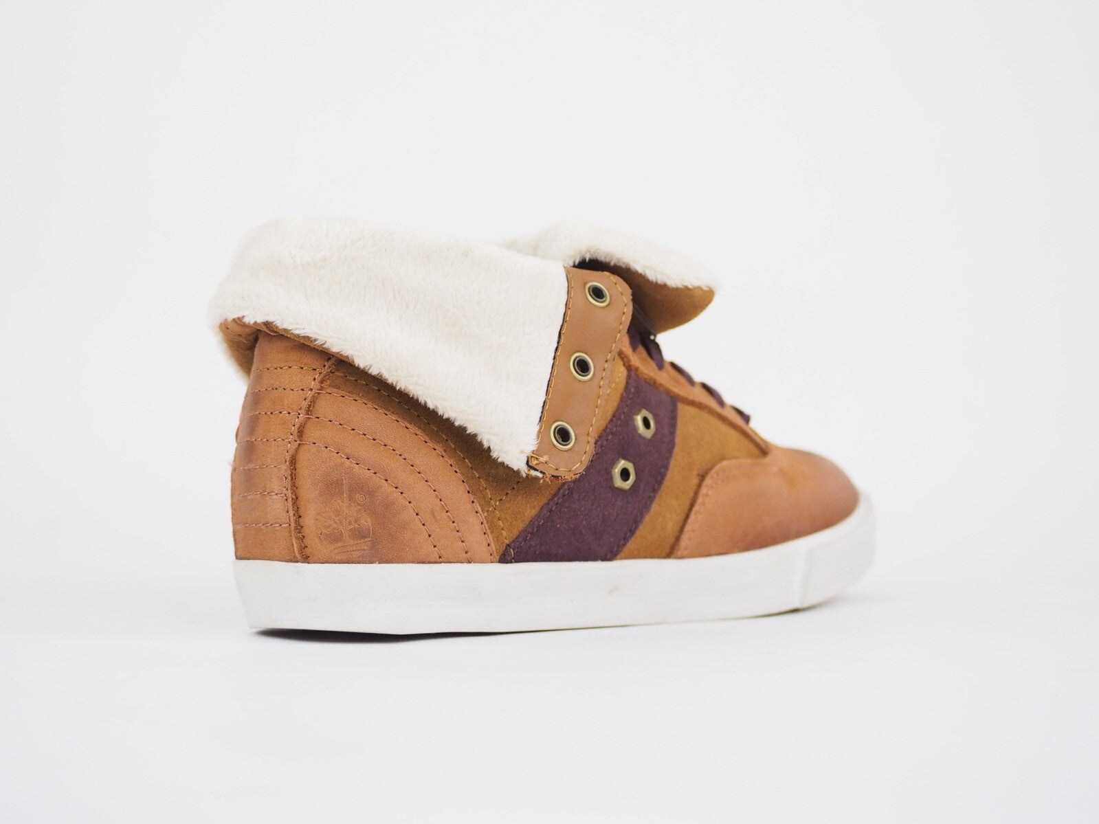 Womens Timberland Glastenbury 8446A Brown Leather Rolltop Casual Shoes Boots UK5