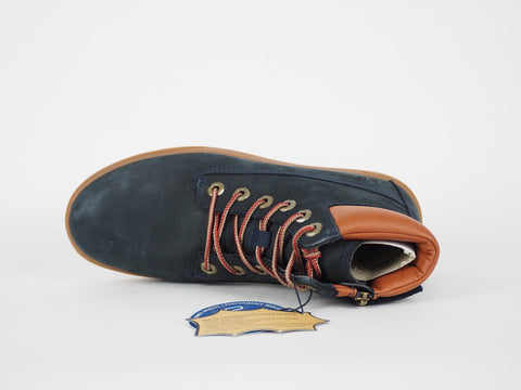 Boys Timberland Classic Groveton 6 In A161T Blue Leather Trainers Chukka Boots