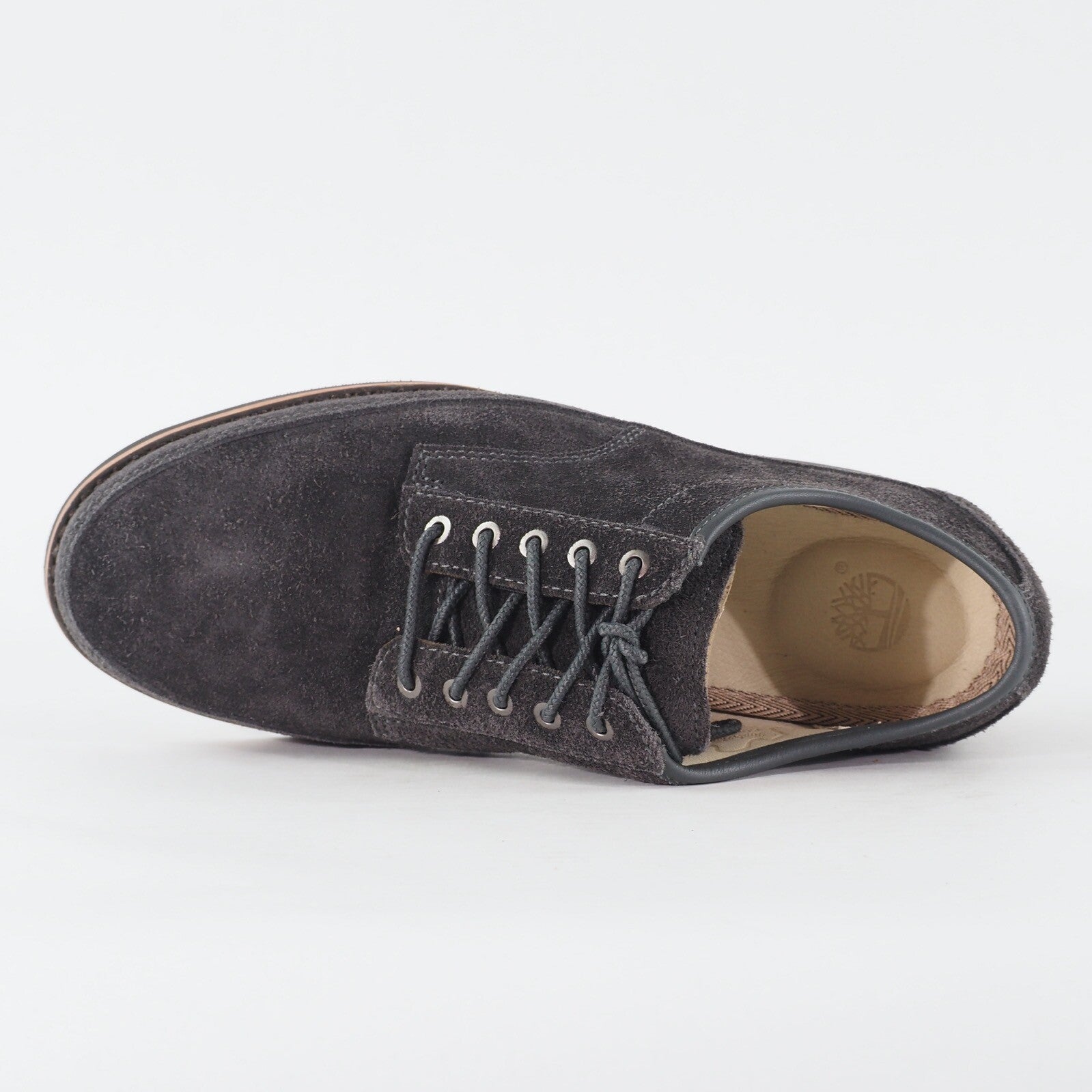 Mens Timberland Abington Oxford 81569 Dark Grey Leather Lace Up Formal Shoes