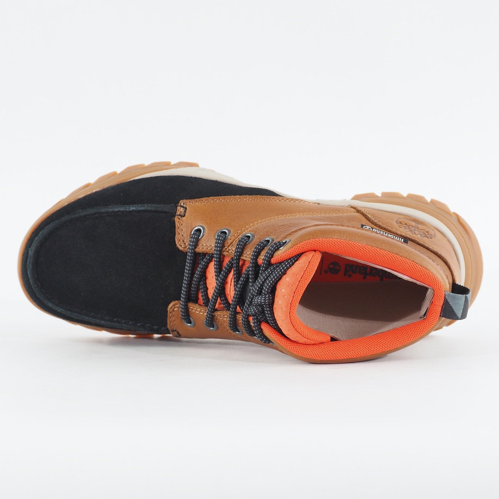 Mens Timberland Boulder Trail Chukka A41AT Black Suede Wheat Leather Lace Boots