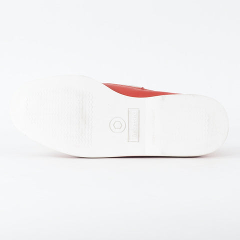 Mens Timberland Classic 2 Eye A153X Medium Red Leather Lace Up Casual Boat Shoes