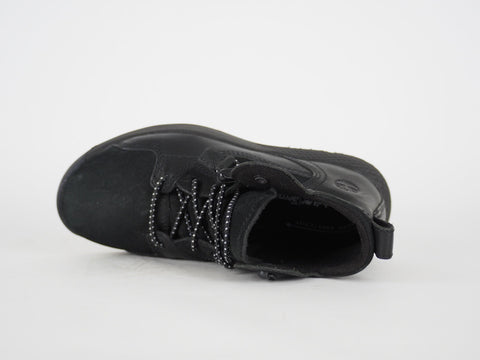 Boys Timberland EK A1I55 Black Leather Laced Toggle Ankle Boots