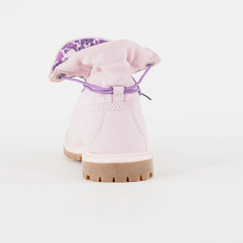 Womens Timberland Roll Top Nubuck A27MC Pink Leather Lace Casual Walking Boots