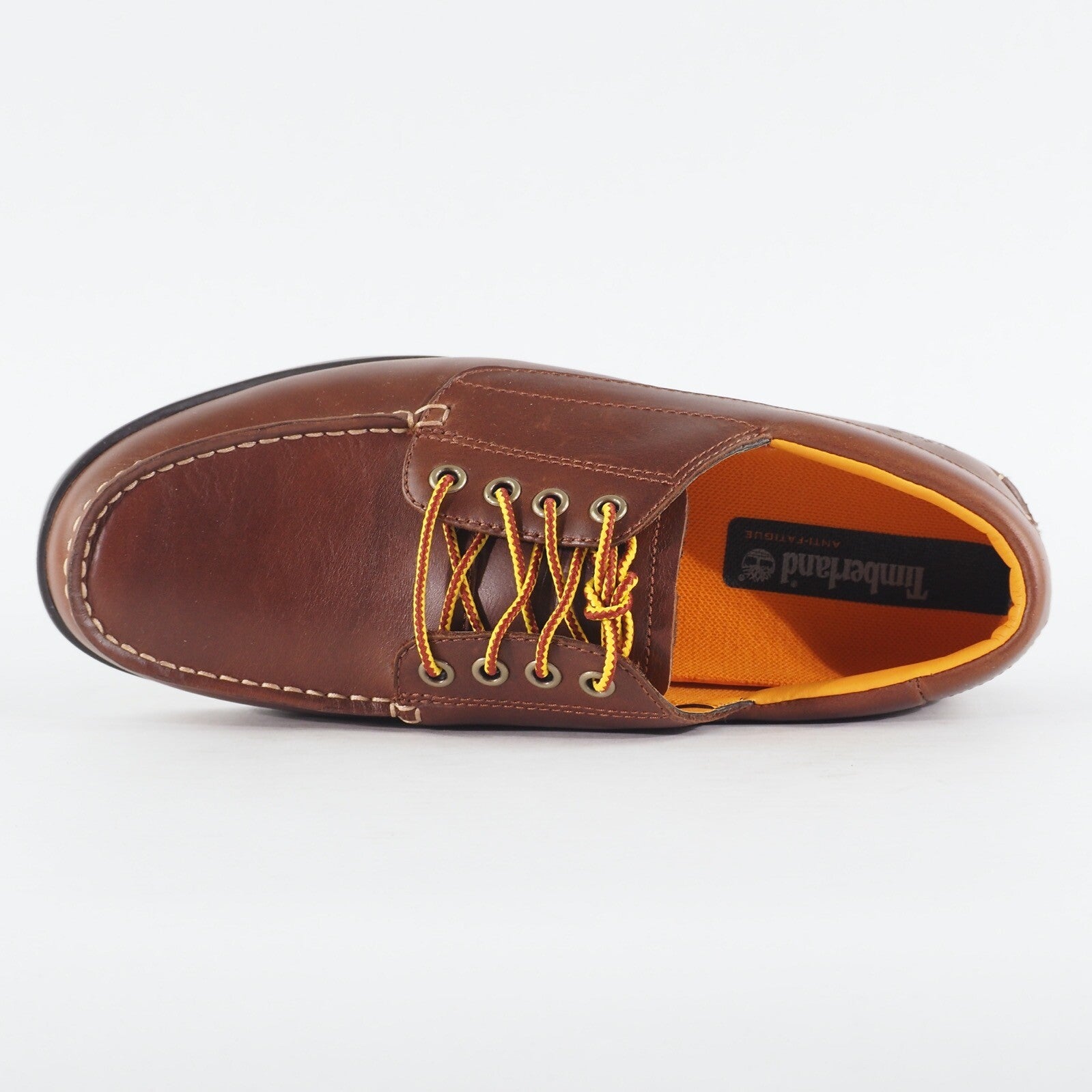 Mens Timberland Newmarket Campmoc 42547 Medium Brown Leather Laced Casual Shoes