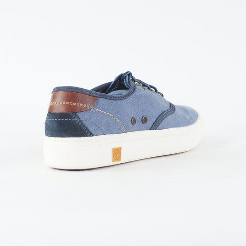 Womens Timberland Amherst Oxford A15PO Medium Blue Canvas Lace Up Casual Shoes